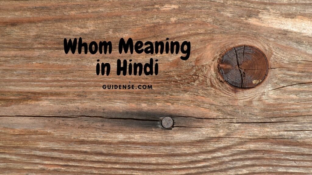 Whom Meaning in Hindi