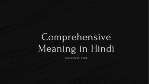 Comprehensive Meaning in Hindi