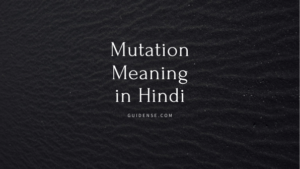 Mutation Meaning in Hindi