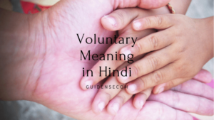 Voluntary Meaning in Hindi